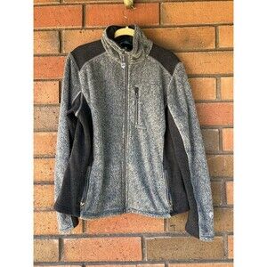 Kuhl‎ Alpenlux Full Zip Jacket Fleece Two Tone | Gray Black | Size XL Runs Small